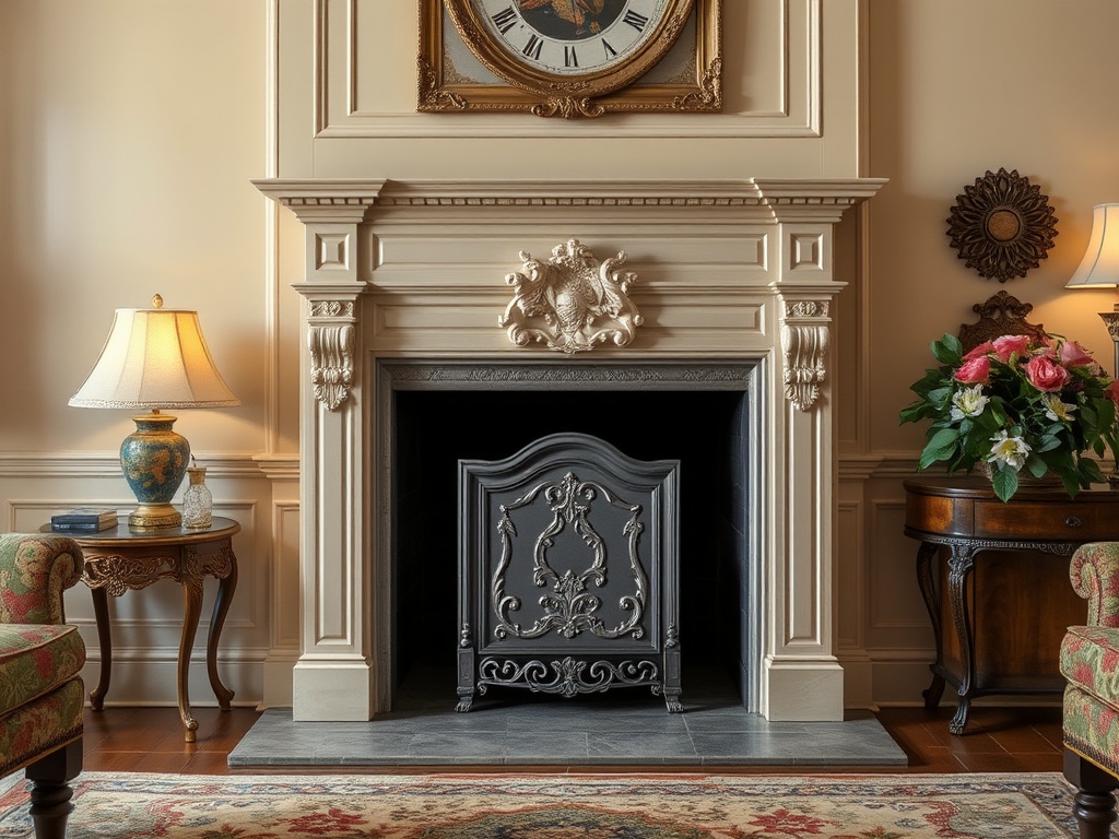 Neoclassical Symmetry facade covering with geometric balance