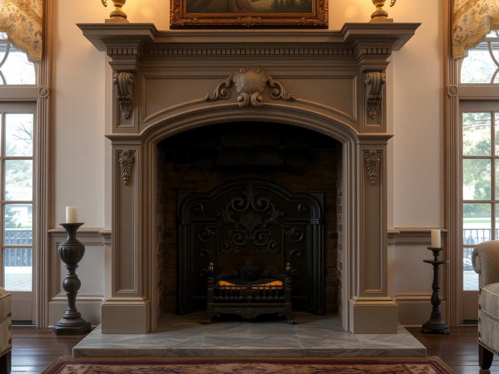 Matte charcoal black painted finish on sculpted insert